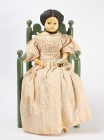Greiner Doll with Painted Chair