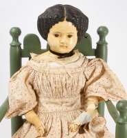 Greiner Doll with Painted Chair - 2