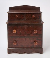 Diminutive Paint-Decorated Small Chest of Drawers - 2