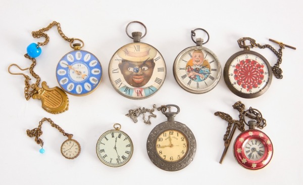 Group of Doll and Novelty Pocket Watches