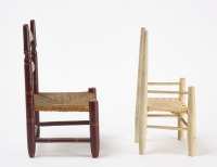 Two Ladderback Doll Chairs - 2