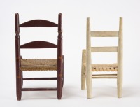 Two Ladderback Doll Chairs - 3