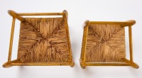 Two Painted Toile Doll Chairs - 5