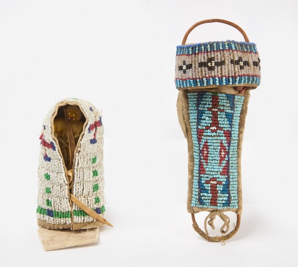 Two Miniature Native American Doll Cradleboards
