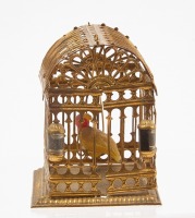 Group of Dollhouse Accessories with Ormolu Birdcage - 3