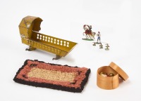 Dollhouse Scene with Hooded Rocking Cradle
