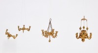 Four Ormolu Dollhouse Light Fixtures
