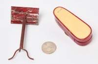 Dollhouse Miniature Violin and Music Stand - 2