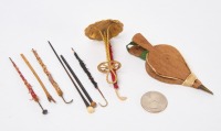 Dollhouse Umbrella and Cane Stand, and a Bellows - 2