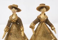 Pair of Early Dolls with Hats - 2