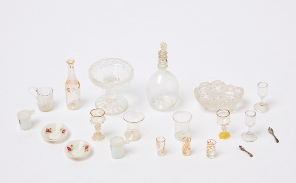 Group of Dollhouse Glass including Sandwich Glass Co.