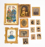 Group of Dollhouse Portraits and Antique Photographs