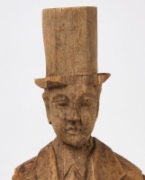 Pair of Carved Wooden Figures - 3