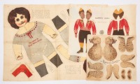 Group of Early Game and Doll Printed Sheets