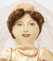 Painted Cloth Doll Set - Bride & Groom - 3
