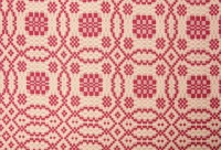 Overshot Coverlet with Cochineal Dyed Wool