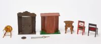 Dollhouse Tin Furniture Group with Two Fireplaces - 2