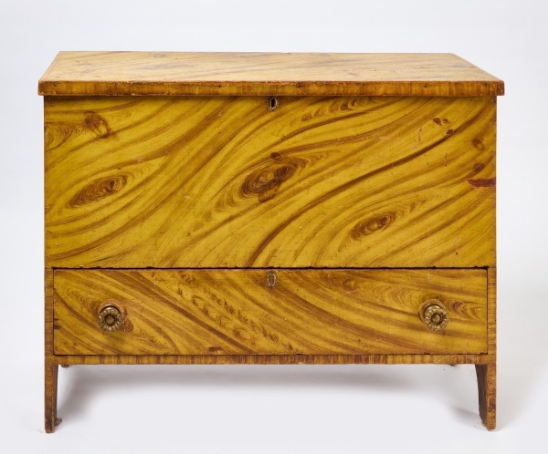 Single Drawer Paint-Decorated Blanket Chest