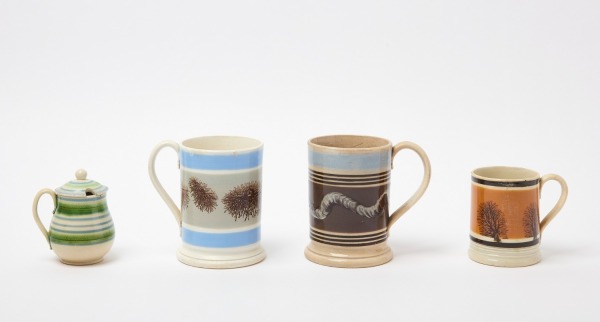 Four Mochaware Cups