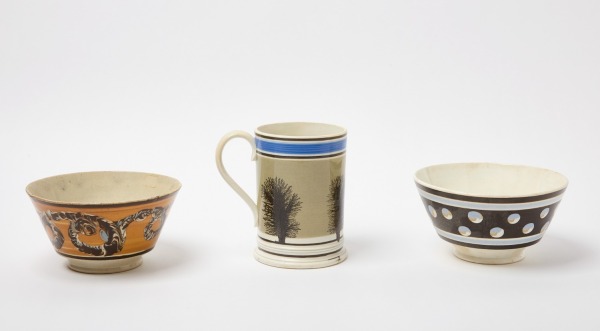 Large Mochaware Mug with Two Bowls