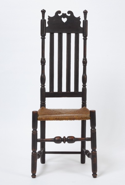 Bannister Back Heart and Crown Side Chair