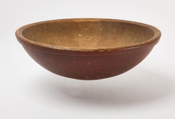 Turned Bowl in Red Paint