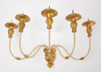 Pair of Iron and Giltwood Wall Sconces - 3
