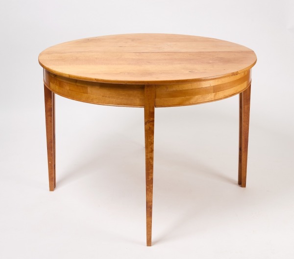 Pair of Biedermeier Demilune Tables
