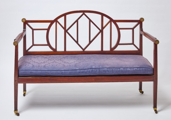 Settee with Brass Castors
