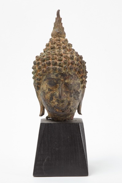 Small Buddha Head and Soapstone Figure