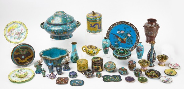 Large Estate Grouping of Cloisonn&eacute;