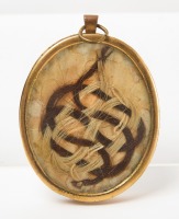 Miniature Portrait of a Man with Lock of Memorial Hair - 2