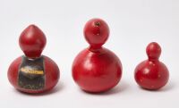 Three Santa Gourds by Michael Jeffords, 1990 - 2