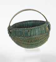Miniature Basket in Blue Paint
