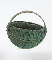Miniature Basket in Blue Paint - 2