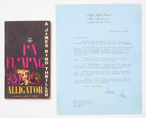 Ian Fleming TLS "Love Ian" With Associated Book