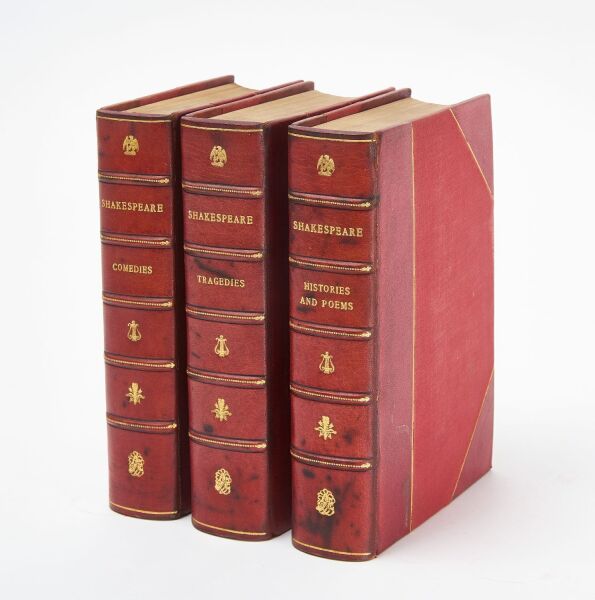 Shakespeare, Wm. Works in Three Volumes Fine Bindings