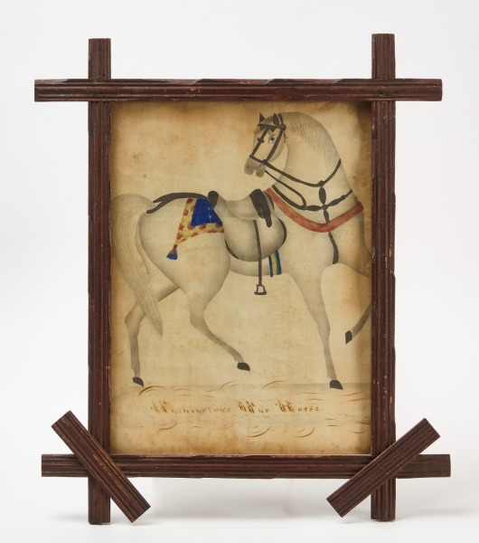 Washington's War Horse Caligraphic Watercolor