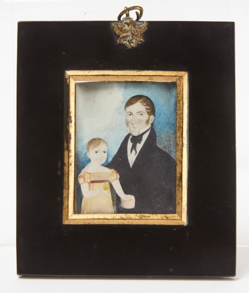 Miniature Portrait of a Father and Daughter