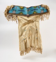 Native American Beadwork Dress with Flags