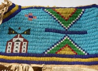 Native American Beadwork Dress with Flags - 2