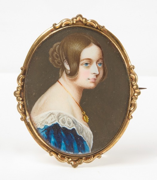 Miniature Portrait of a Blue-Eyed Lady