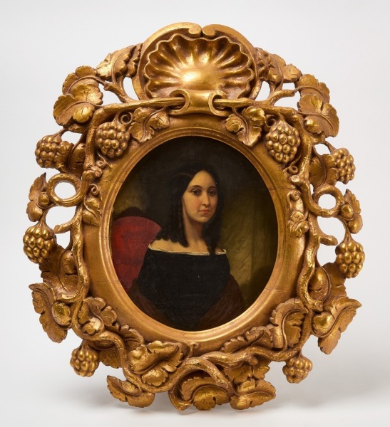 Fine Carved Gold Leaf Frame with Portrait of a Lady