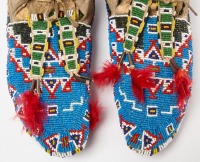 Pair of Ceremonial Fully Beaded Moccasins - 2
