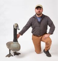 Oversized Folk Art Goose Decoy - 2