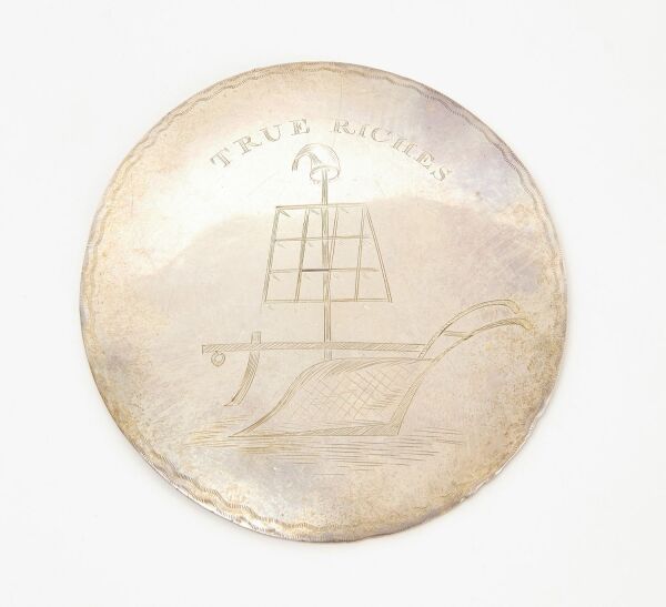 Early Silver 'True Riches' Medallion from The Grange Society