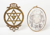 Sterling Masonic Medallion with Seal of Solomon and Enameled Pendant - 2