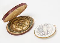 Sterling Masonic Medallion with Seal of Solomon and Enameled Pendant - 3