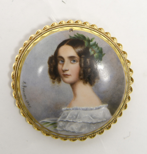 Portrait on Porcelain of Princess Alexandra Amelie of Bavaria