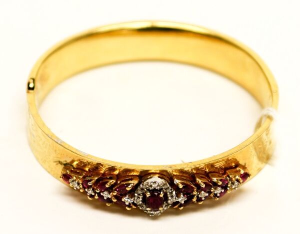 14k Diamond and Ruby Bracelet